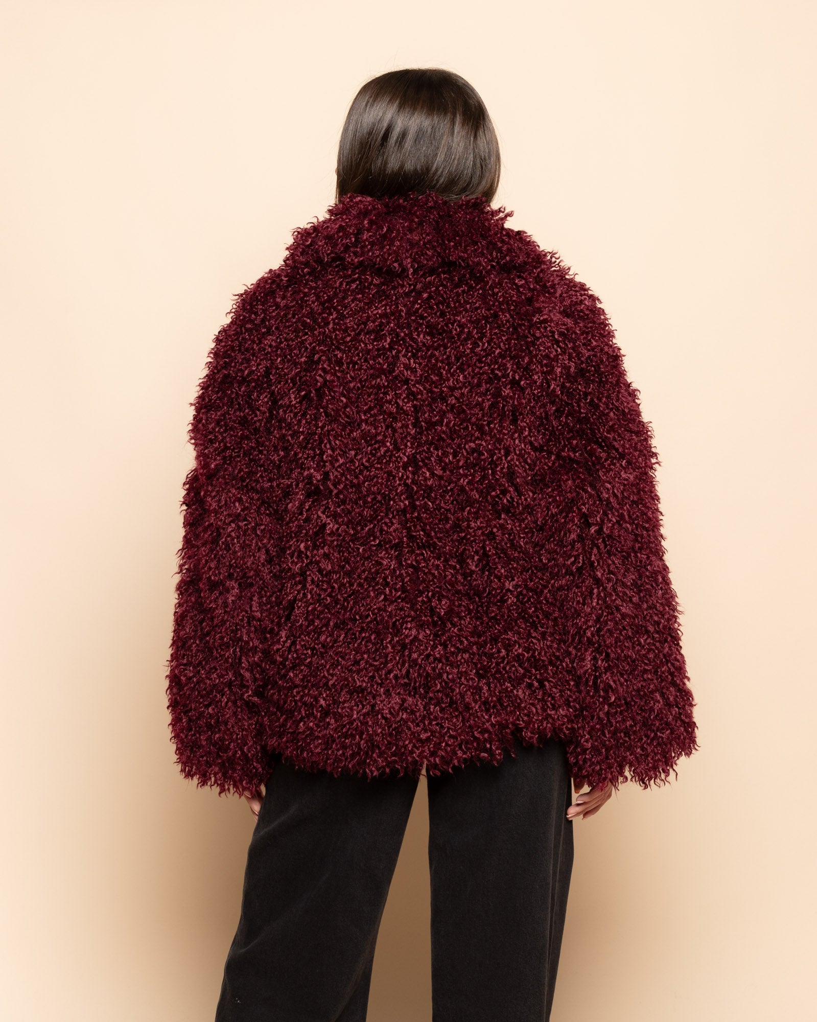 HAIRY COAT BURGUNDY