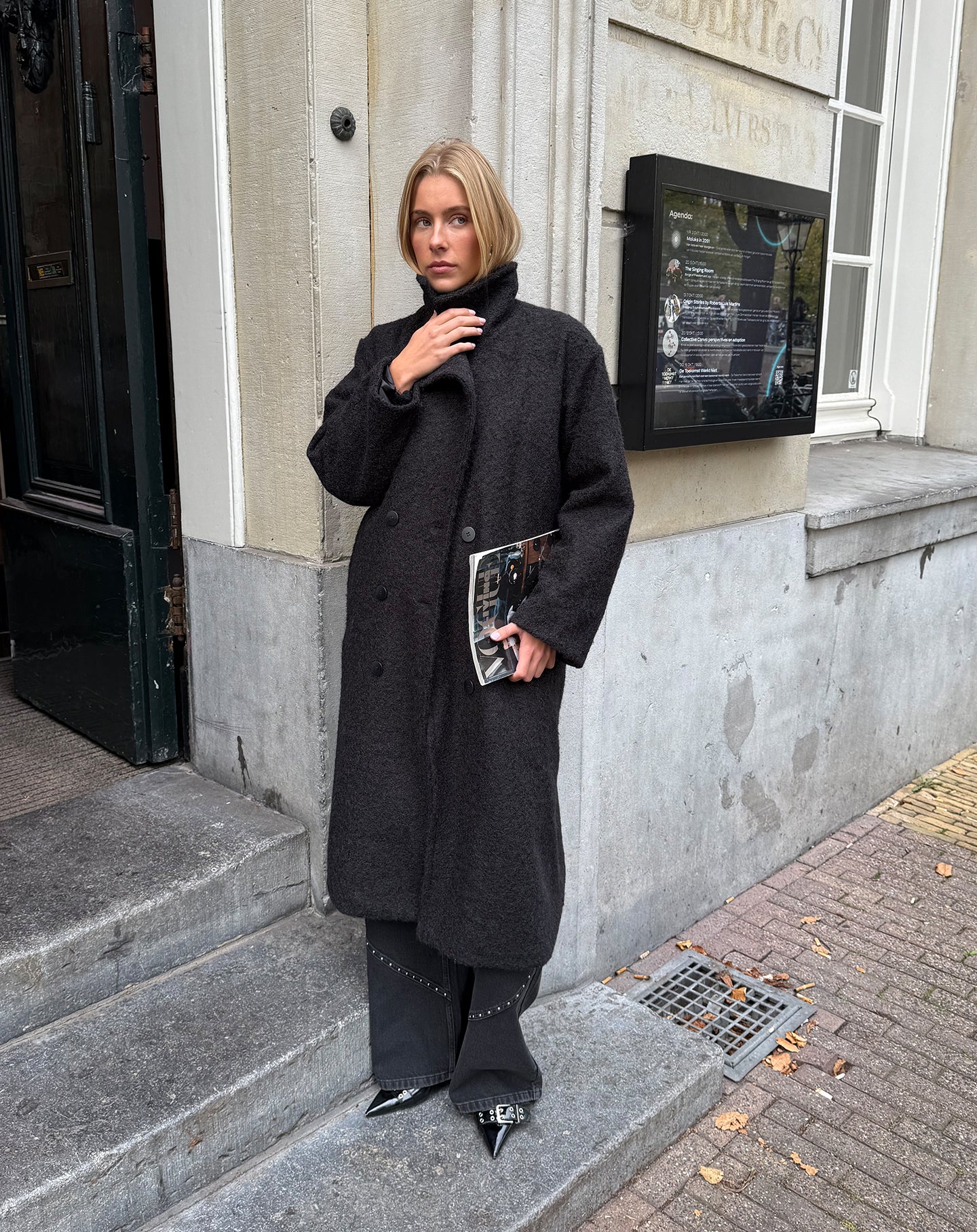 ISABEL LONG COAT ZWART