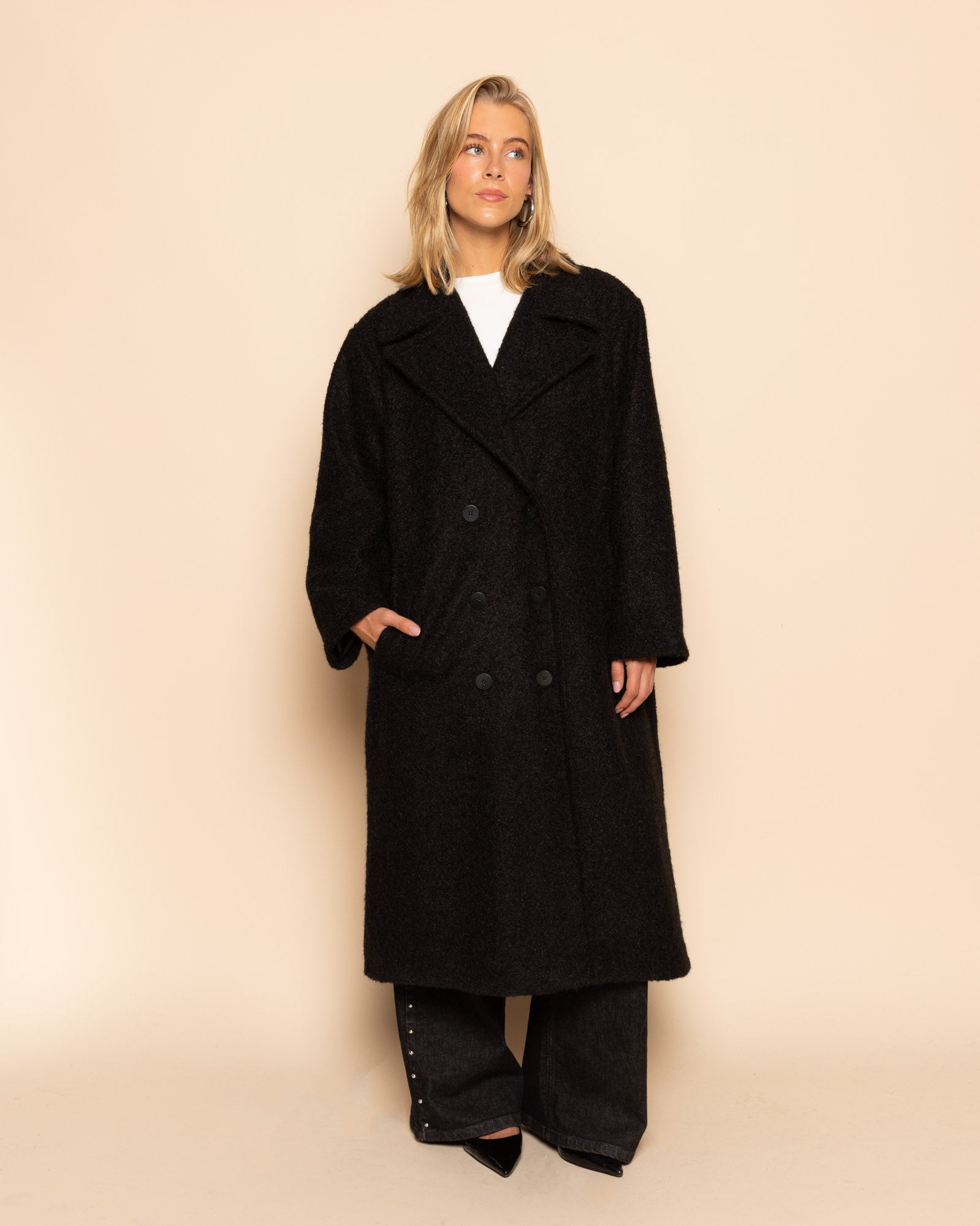 ISABEL LONG COAT ZWART