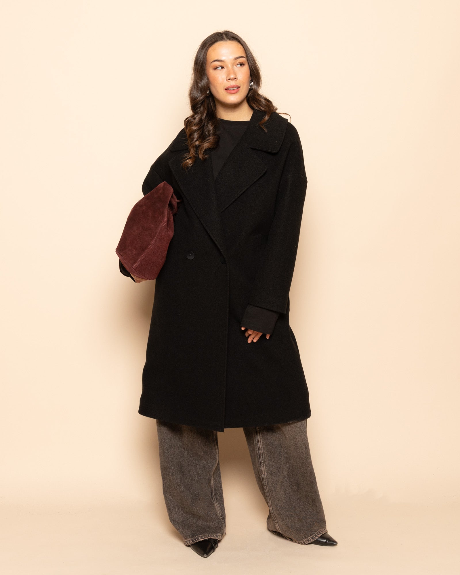 EMMA LONG COAT ZWART