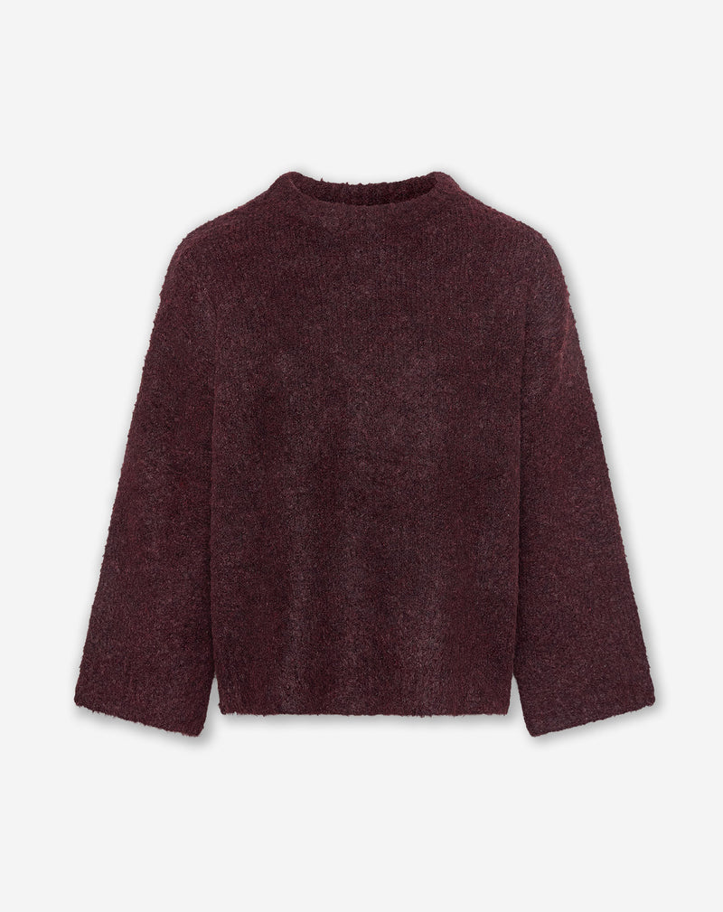 SAMIRA BOUCLE KNIT BURGUNDY