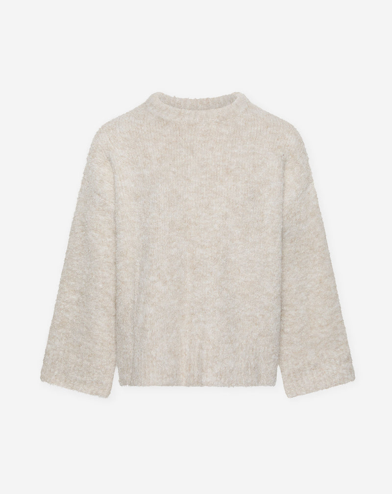 SAMIRA BOUCLE KNIT LICHT BEIGE