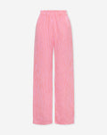 STRIPE MOUSSELINE STRAIGHT LEG PANTS PINK