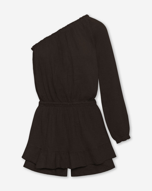 MOUSSELINE ONE SLEEVE PLAYSUIT BRUIN