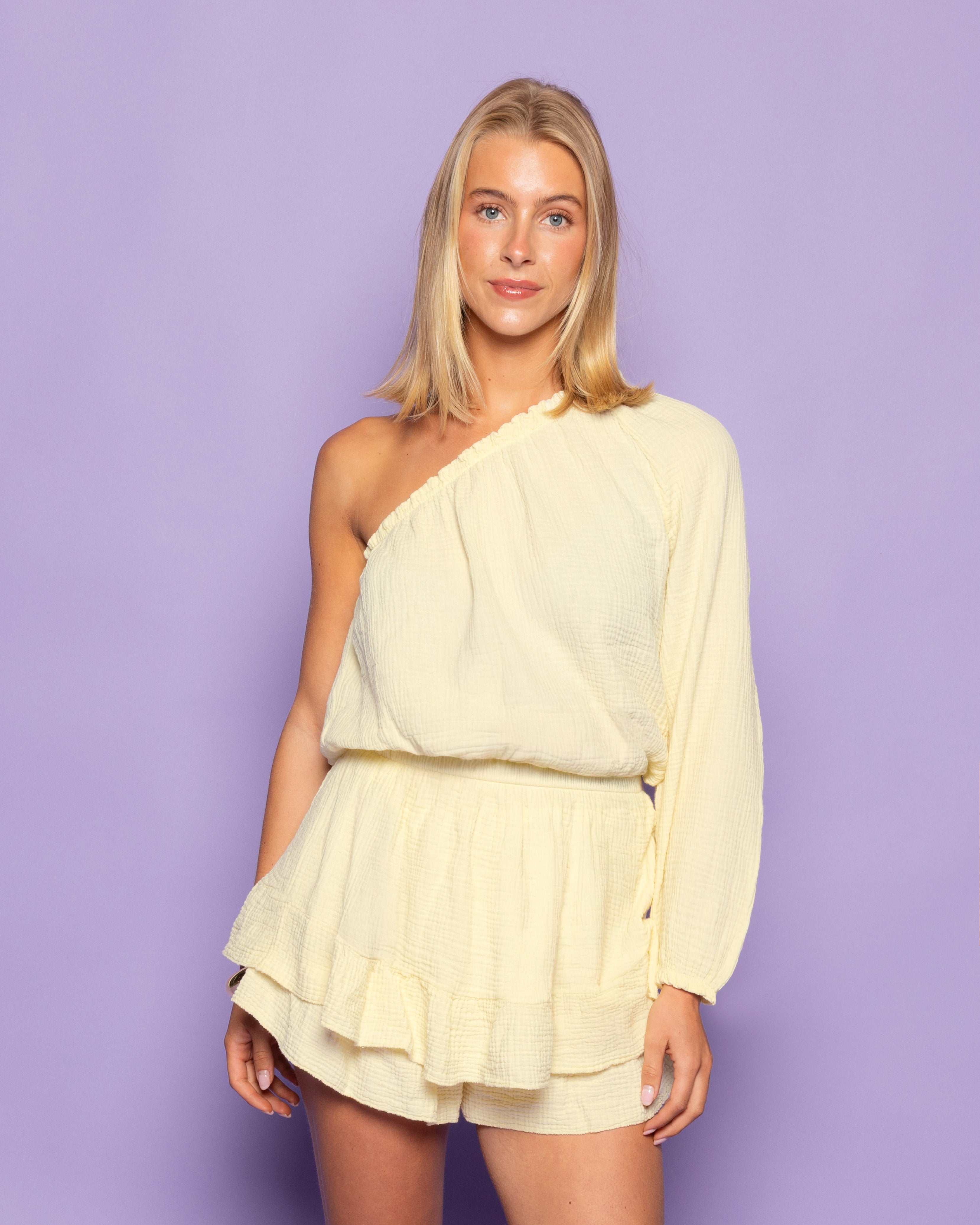 MOUSSELINE ONE SLEEVE PLAYSUIT BOTERGEEL