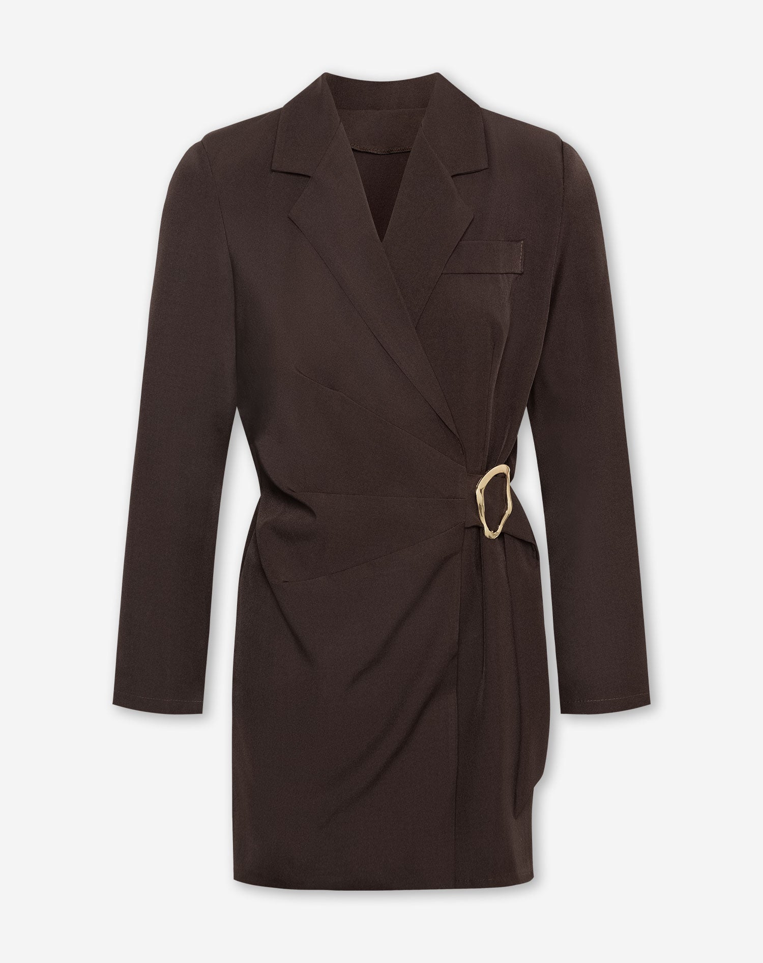 BUCKLE LONG SLEEVE PLAYSUIT BRUIN
