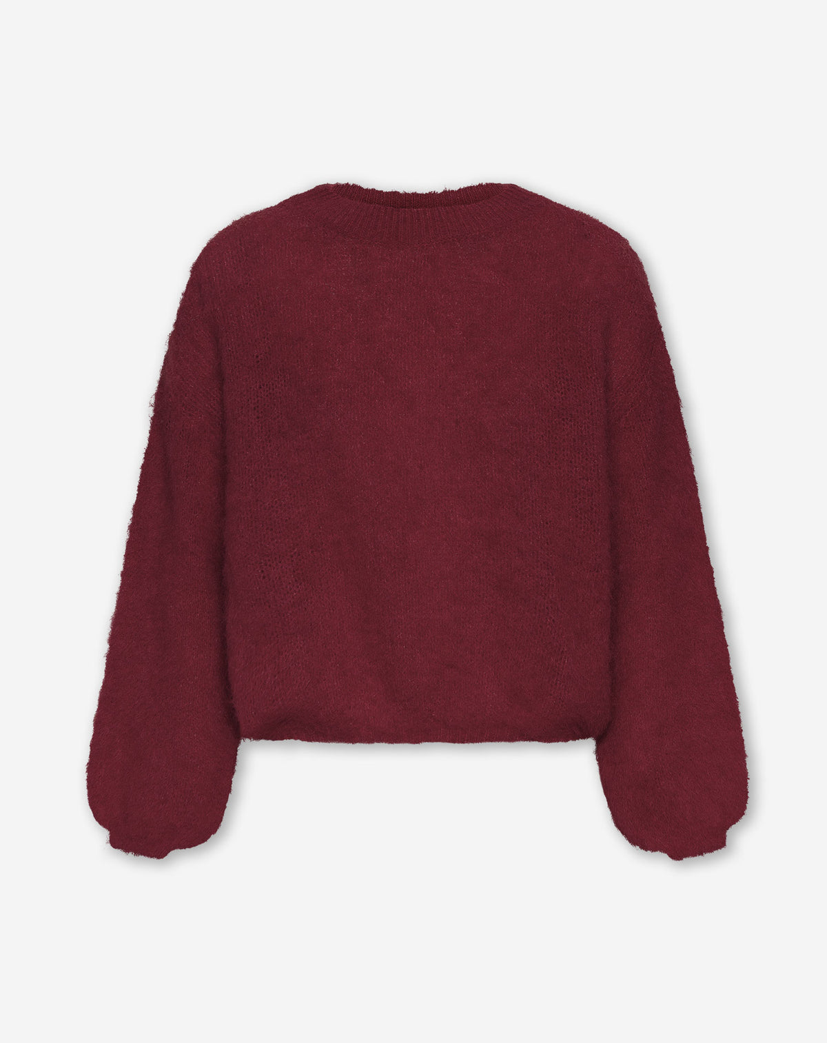BRUSHED MOHAIR KNIT BURGUNDY