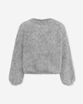 BRUSHED MOHAIR KNIT GREY