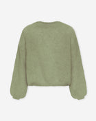 BRUSHED MOHAIR KNIT OLIJFGROEN