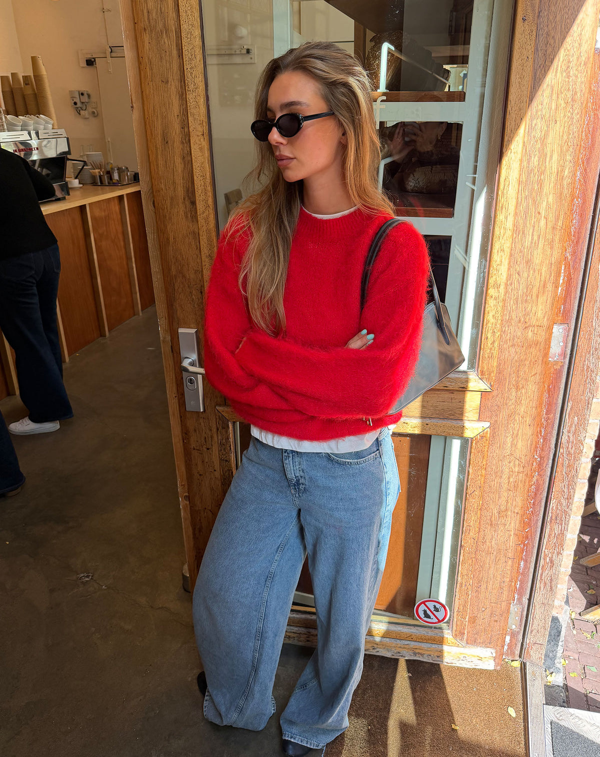 BRUSHED MOHAIR KNIT ROOD
