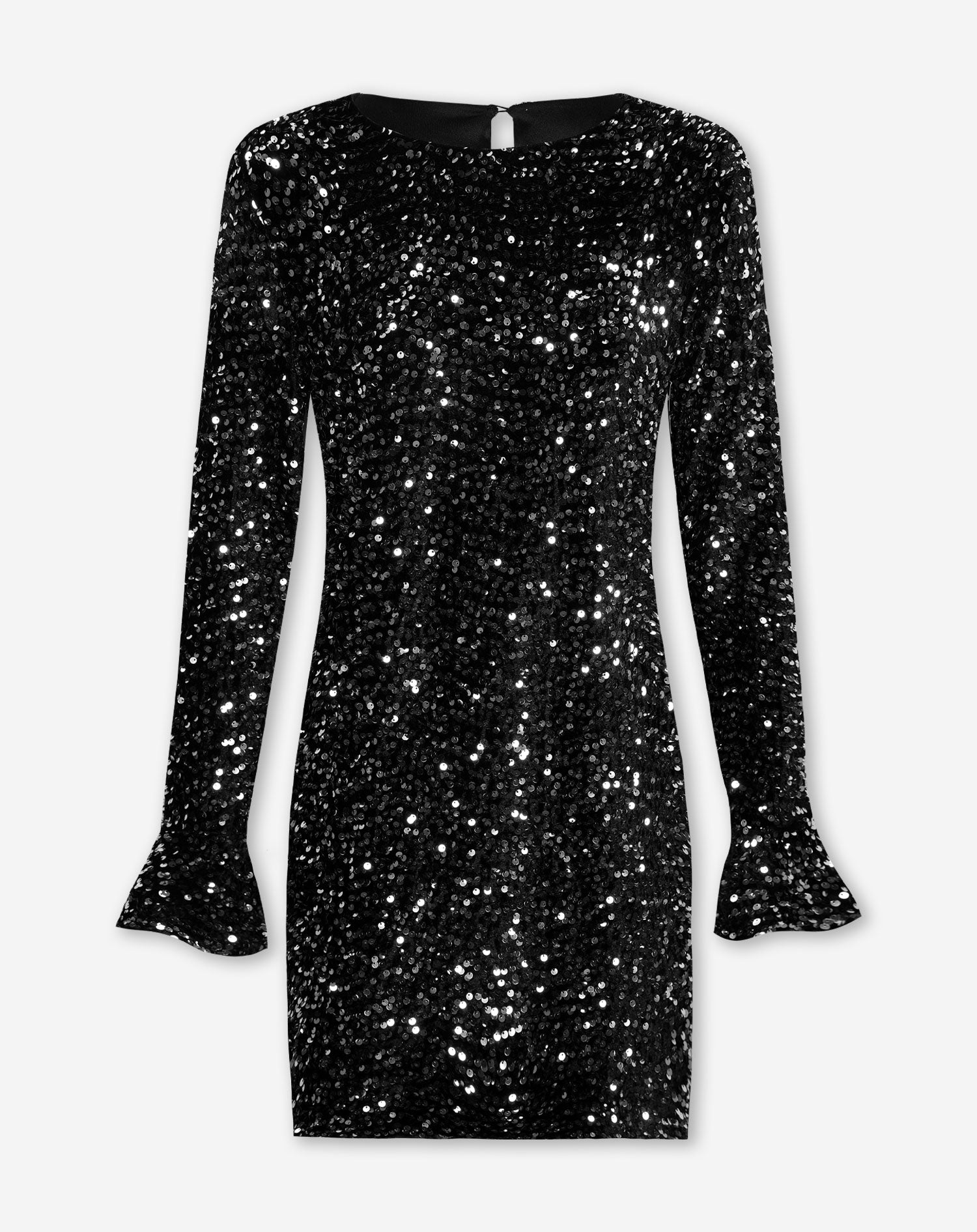 RYLEE VELVET SEQUIN DRESS ZILVER