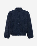 GLITTER BOUCLE JACKET MARINEBLAUW