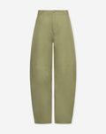 BARREL LEG PANTS OLIJFGROEN