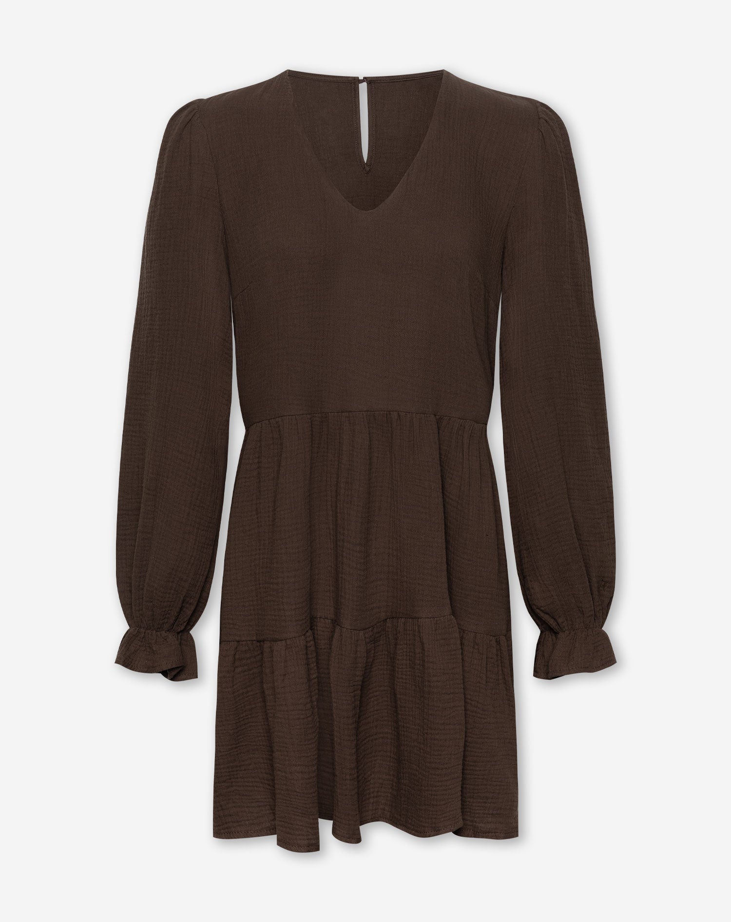 SAMMY MOUSSELINE PANEL DRESS BROWN | Most Wanted