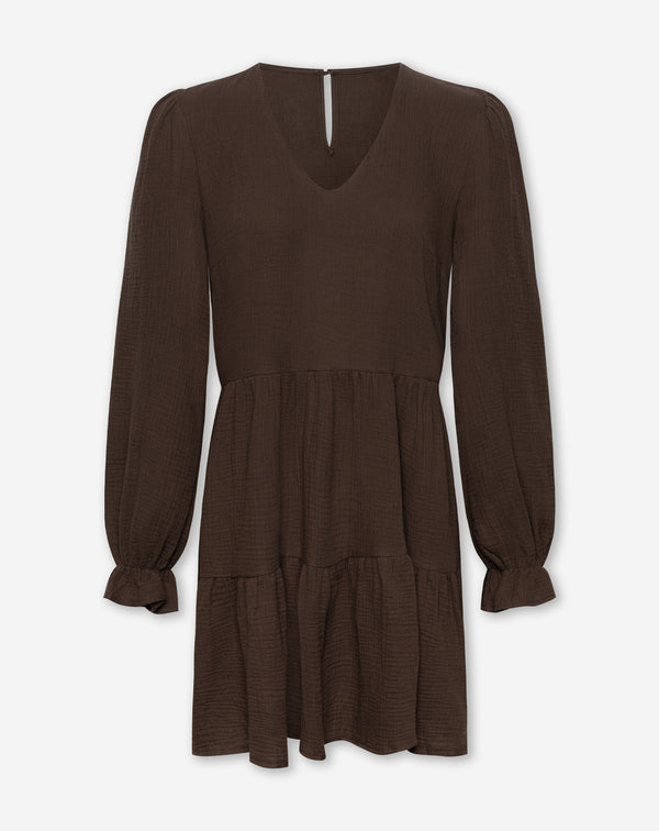 SAMMY MOUSSELINE PANEL DRESS BRUIN