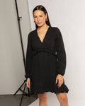 SAMMY MOUSSELINE RUFFLE DRESS BLACK