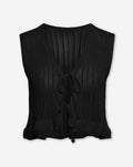 GAIA CROCHET BOWS TOP ZWART