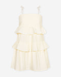 ROAMY POPLIN RUFFLE DRESS BUTTER YELLOW