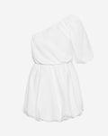 ROAMY ONE SHOULDER PUFF SLEEVE DRESS WIT