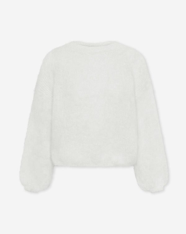 BRUSHED MOHAIR KNIT CRÈME