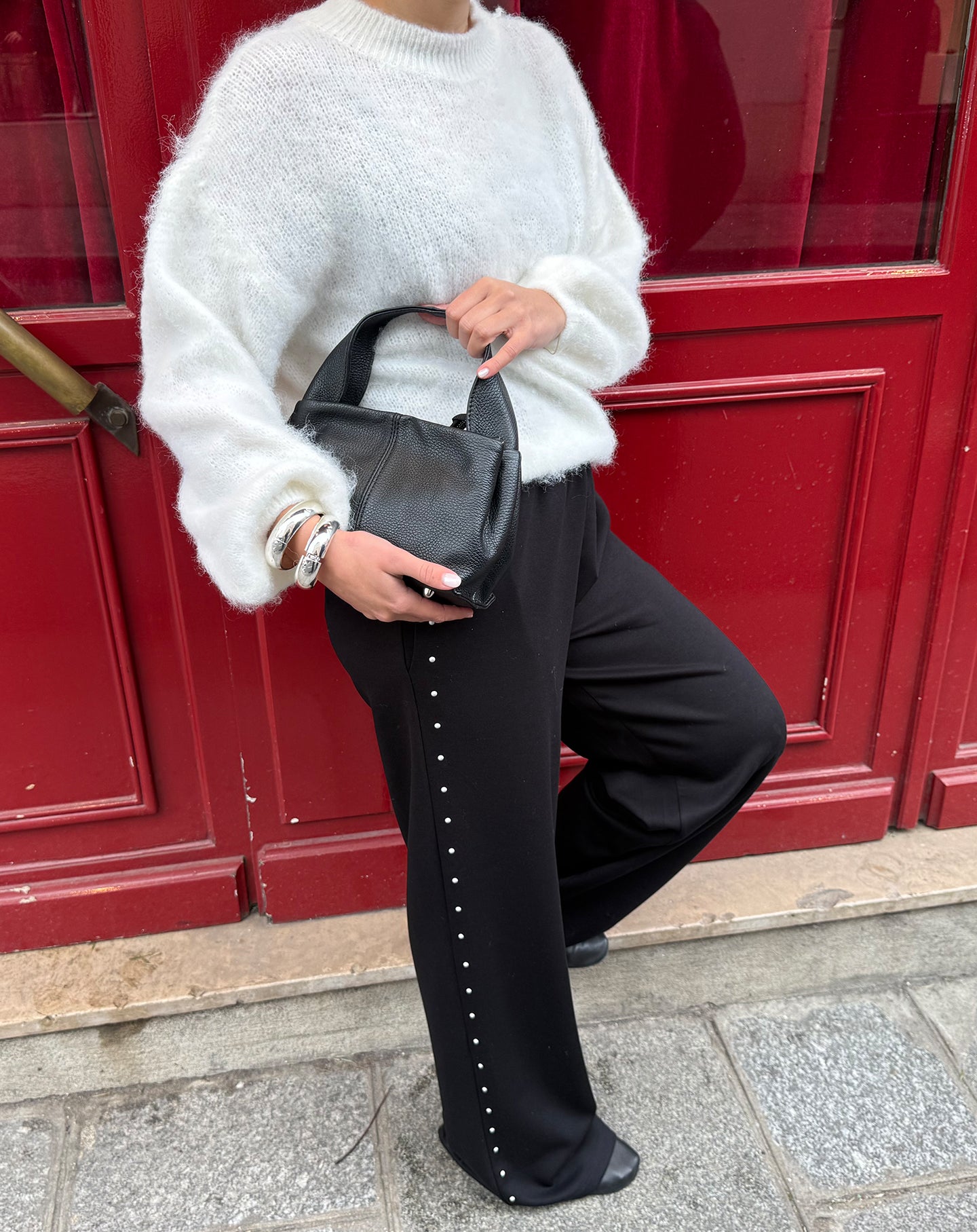 BRUSHED MOHAIR KNIT CRÈME