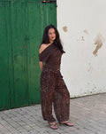 BAMBI CHIFFON BALLOON PANTS DARK BROWN