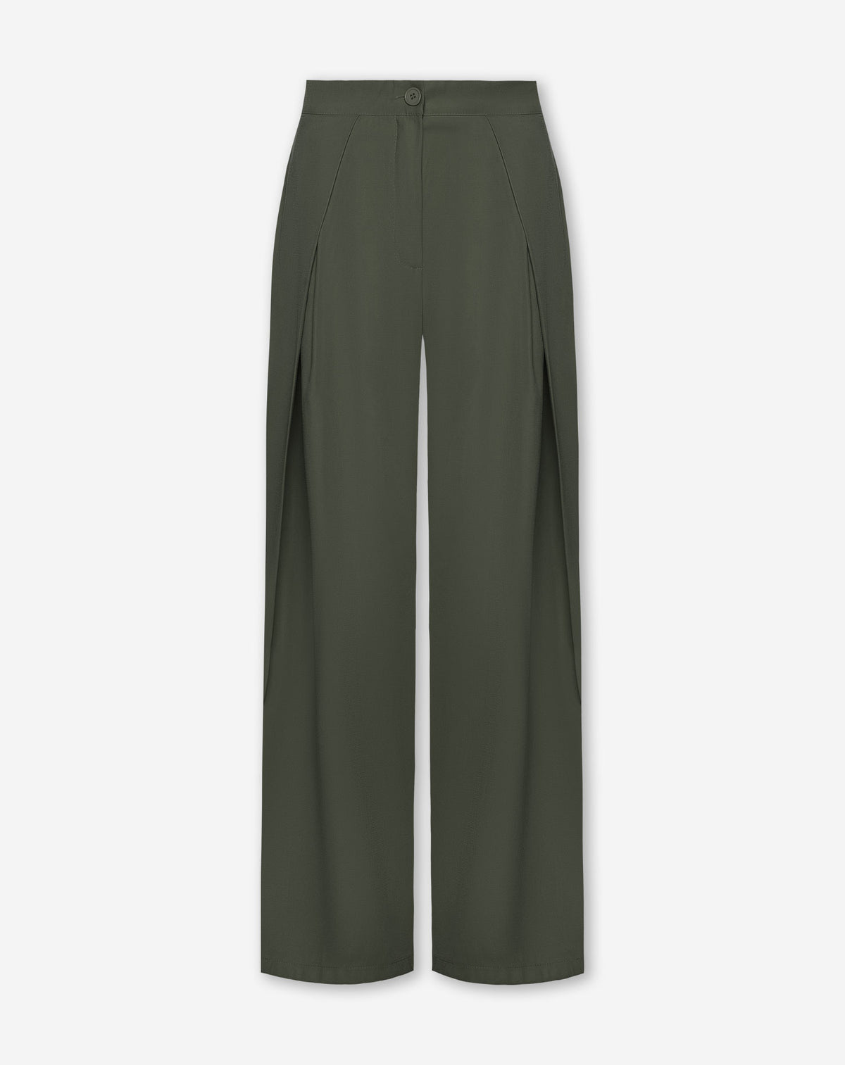 SHELLY VISCOSE PLEAT PANTALON LEGERGROEN