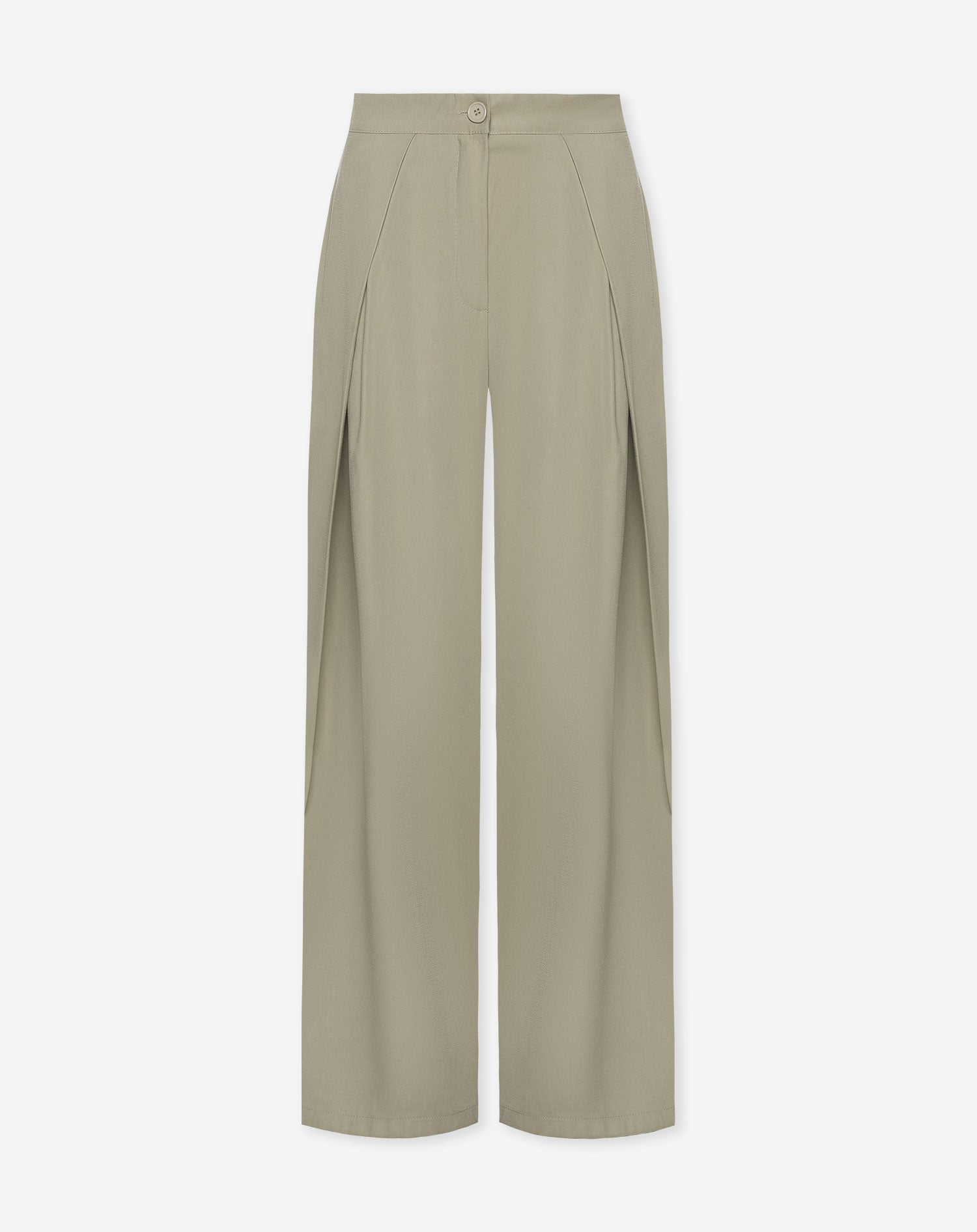 SHELLY VISCOSE PLEAT PANTALON LICHTGROEN