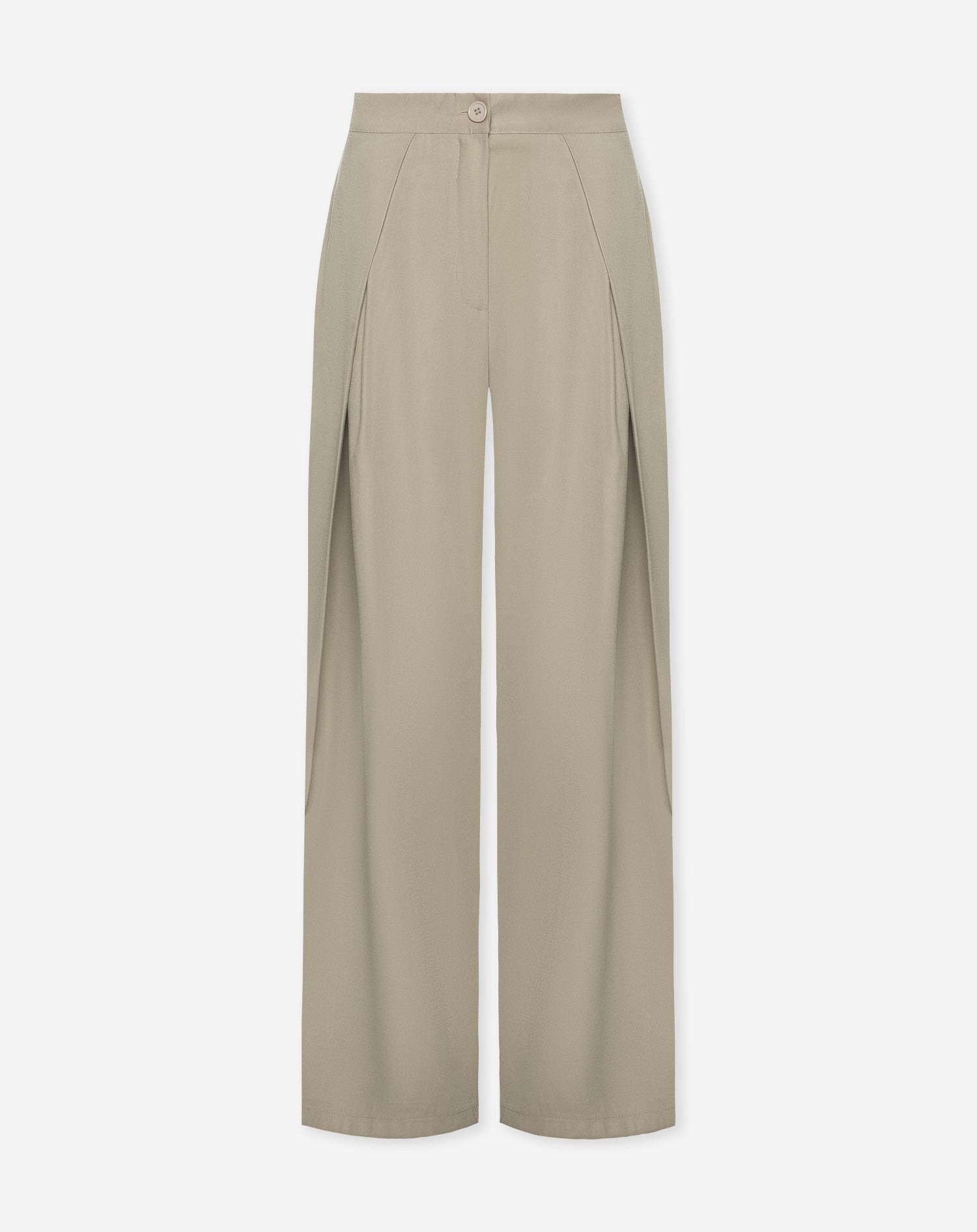 SHEILA VISCOSE PLEAT PANTALON LICHTGROEN
