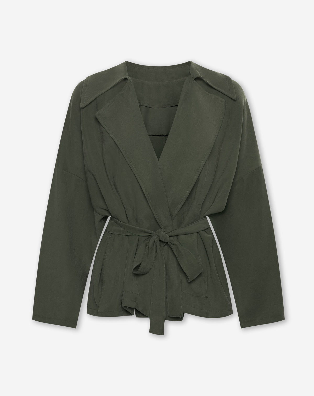 SHELLY VISCOSE JACKET LEGERGROEN