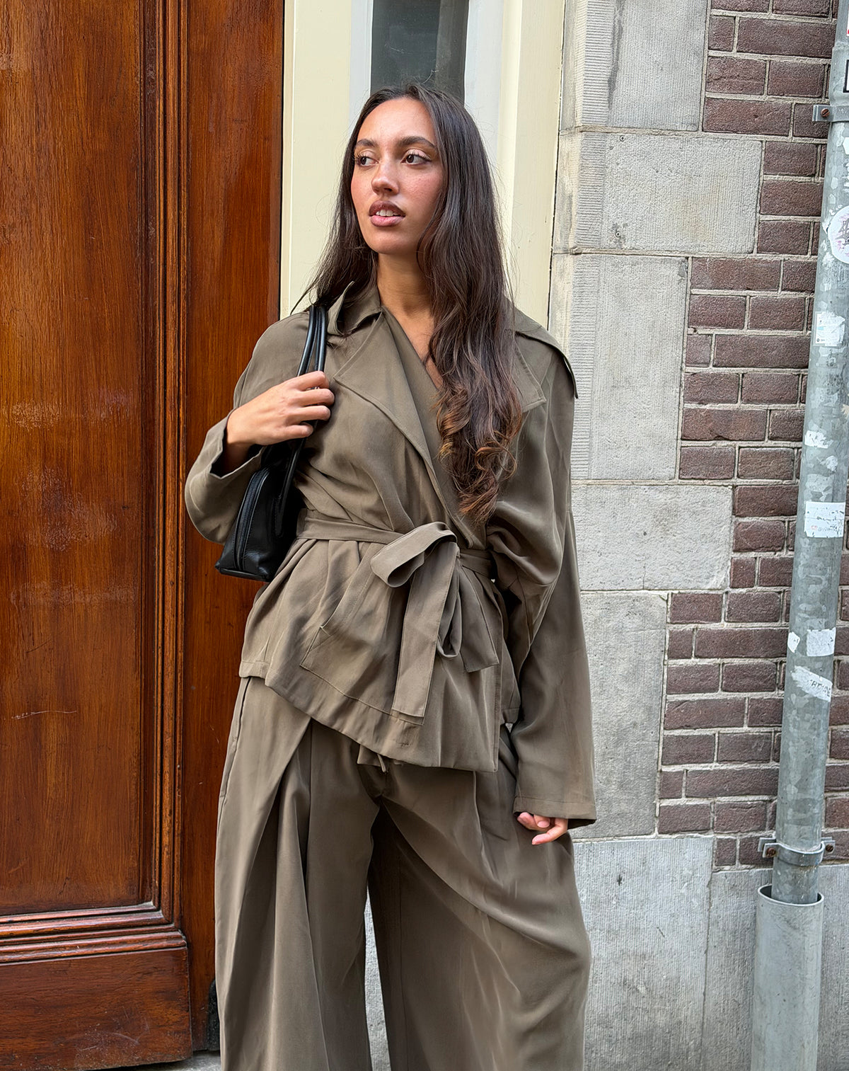 SHELLY VISCOSE JACKET LEGERGROEN