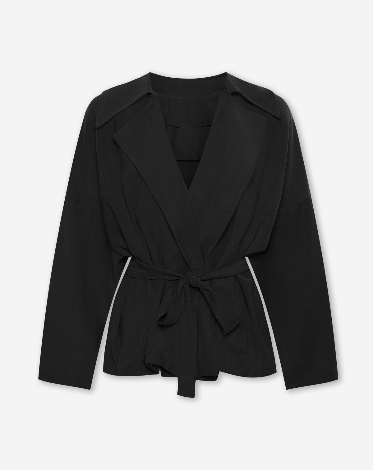 SHELLY VISCOSE JACKET ZWART