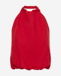 ROBIN COTTON HALTER BUBBLE HEM TOP ROOD