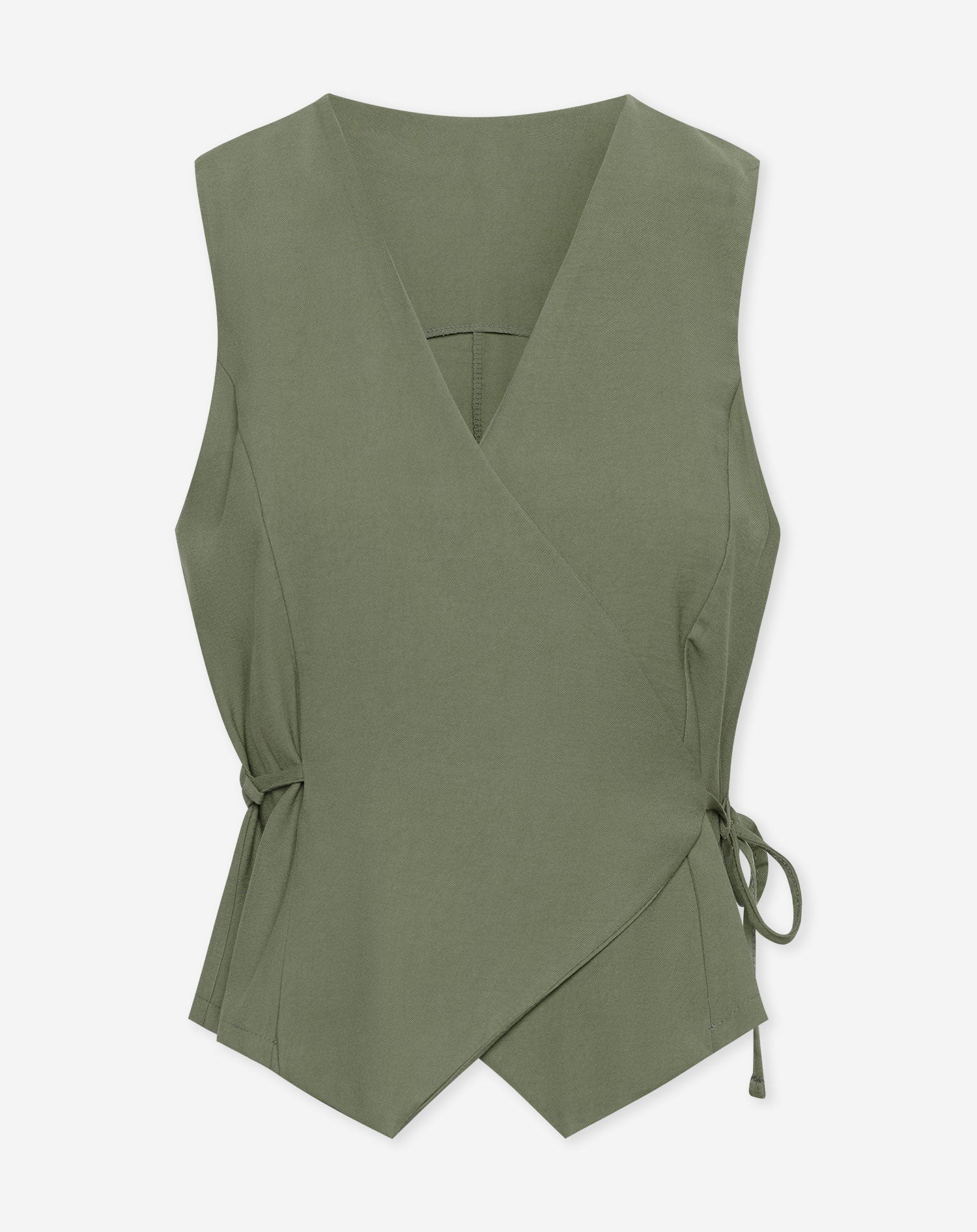 DAVINA VISCOSE GILET LEGERGROEN