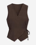 DAVINA VISCOSE GILET BRUIN