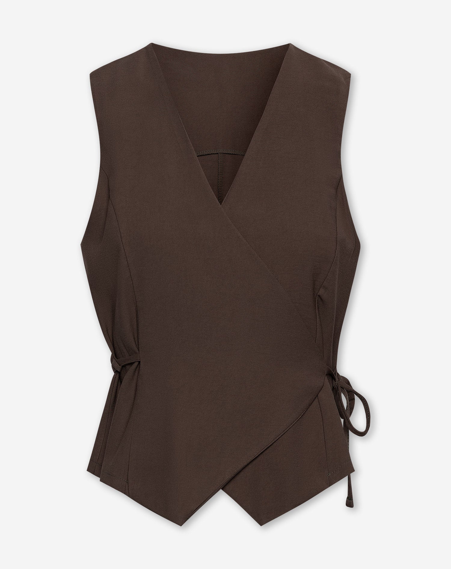 DAVINA VISCOSE GILET BRUIN