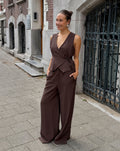 DAVINA VISCOSE GILET BRUIN