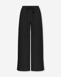 DAVINA VISCOSE SLIT PANTS ZWART