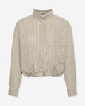 LIVIA CHECK TRACK JACKET BEIGE