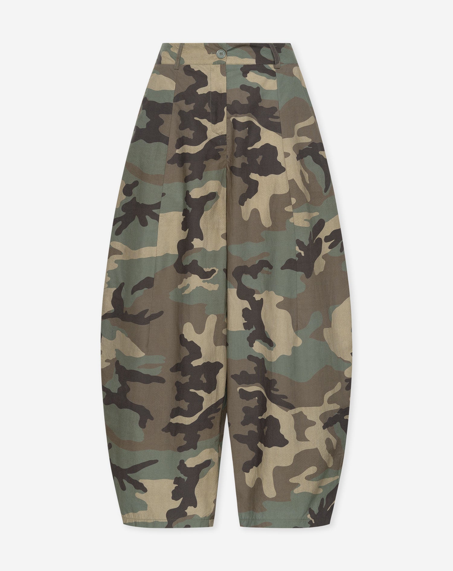 JENNY CAMO BARREL PANTS LEGERGROEN