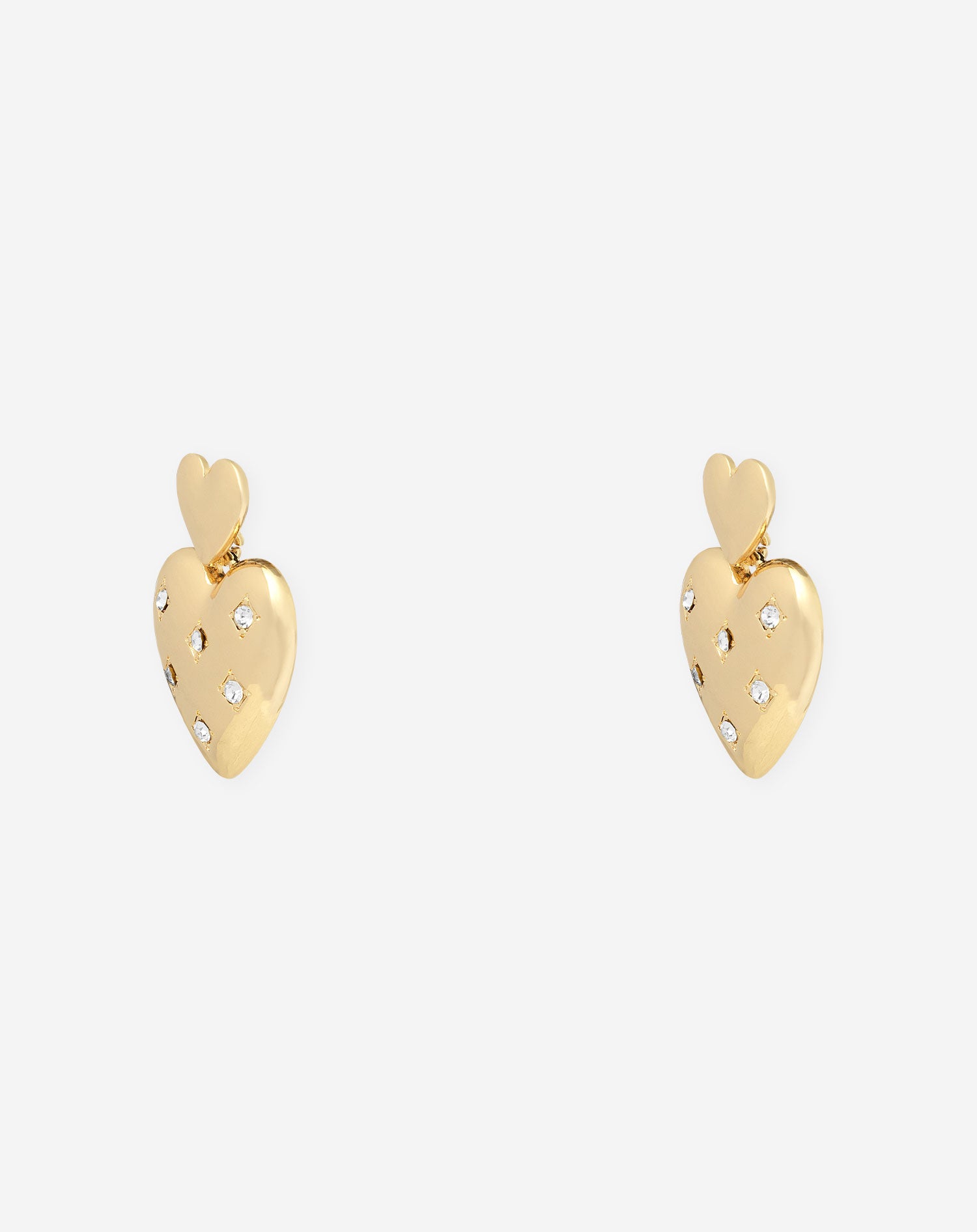 DOUBLE HEART DIAMOND EARRINGS