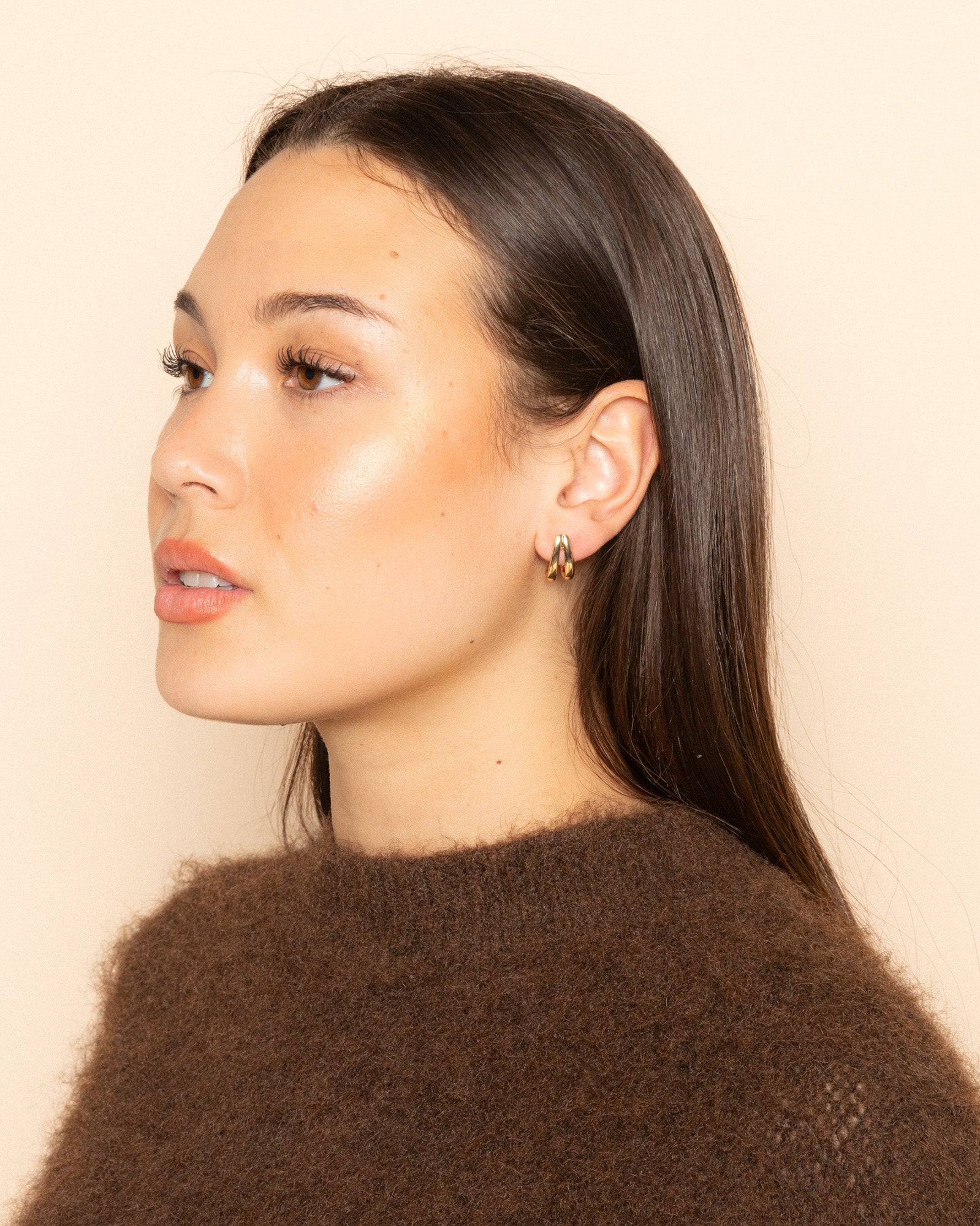 DOUBLE  TWIN TEARDROP EARRINGS