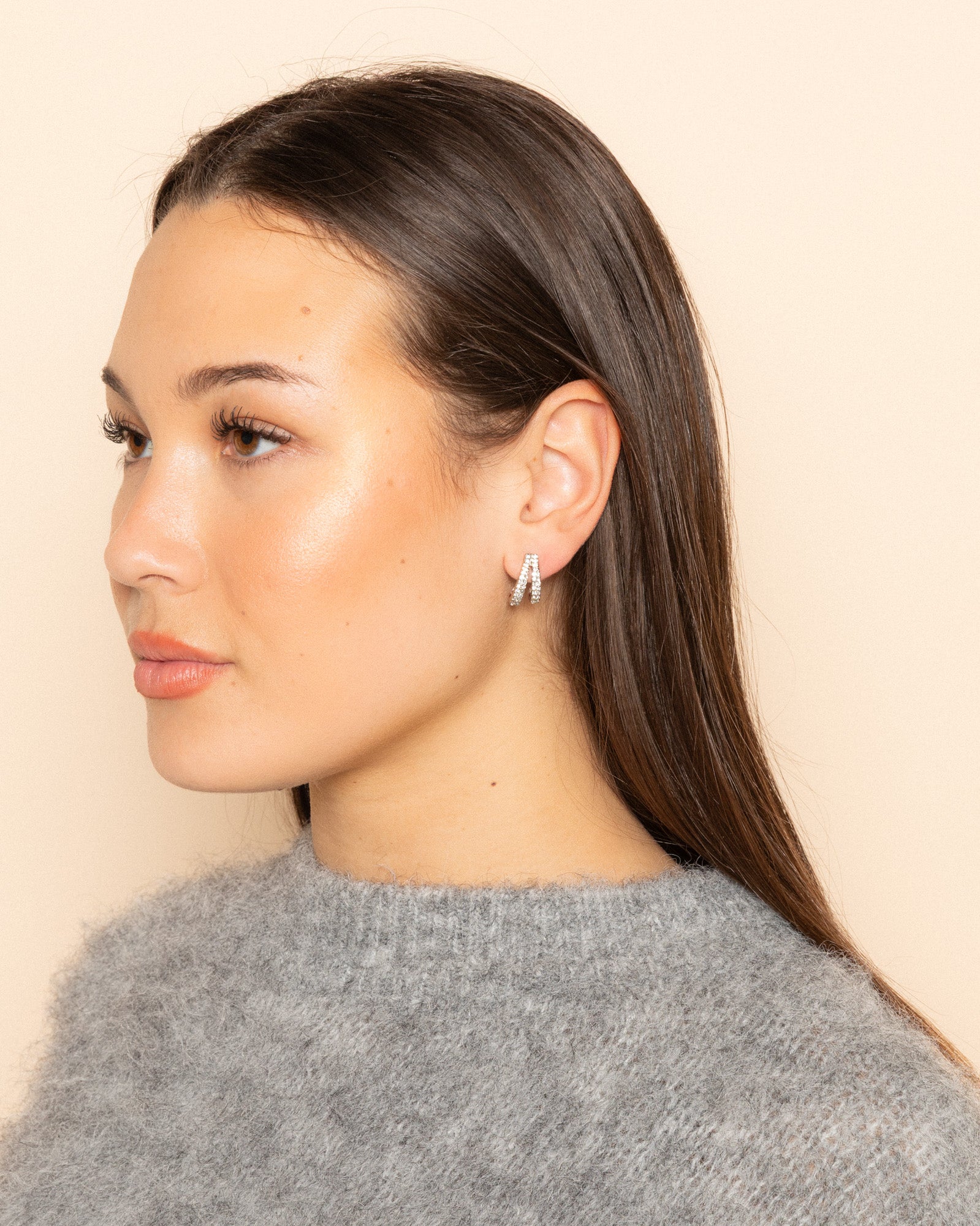 SMALL TWIN DIAMOND TEARDROP EARRINGS