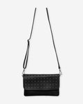LULU STUDDED FLAP BAG ZWART
