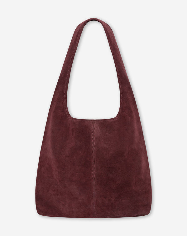 KAYLA SUEDE SHOPPER BURGUNDY