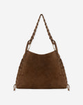 LACE UP SUEDE BAG BRUIN
