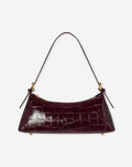 RUBY CROCO BAG BURGUNDY