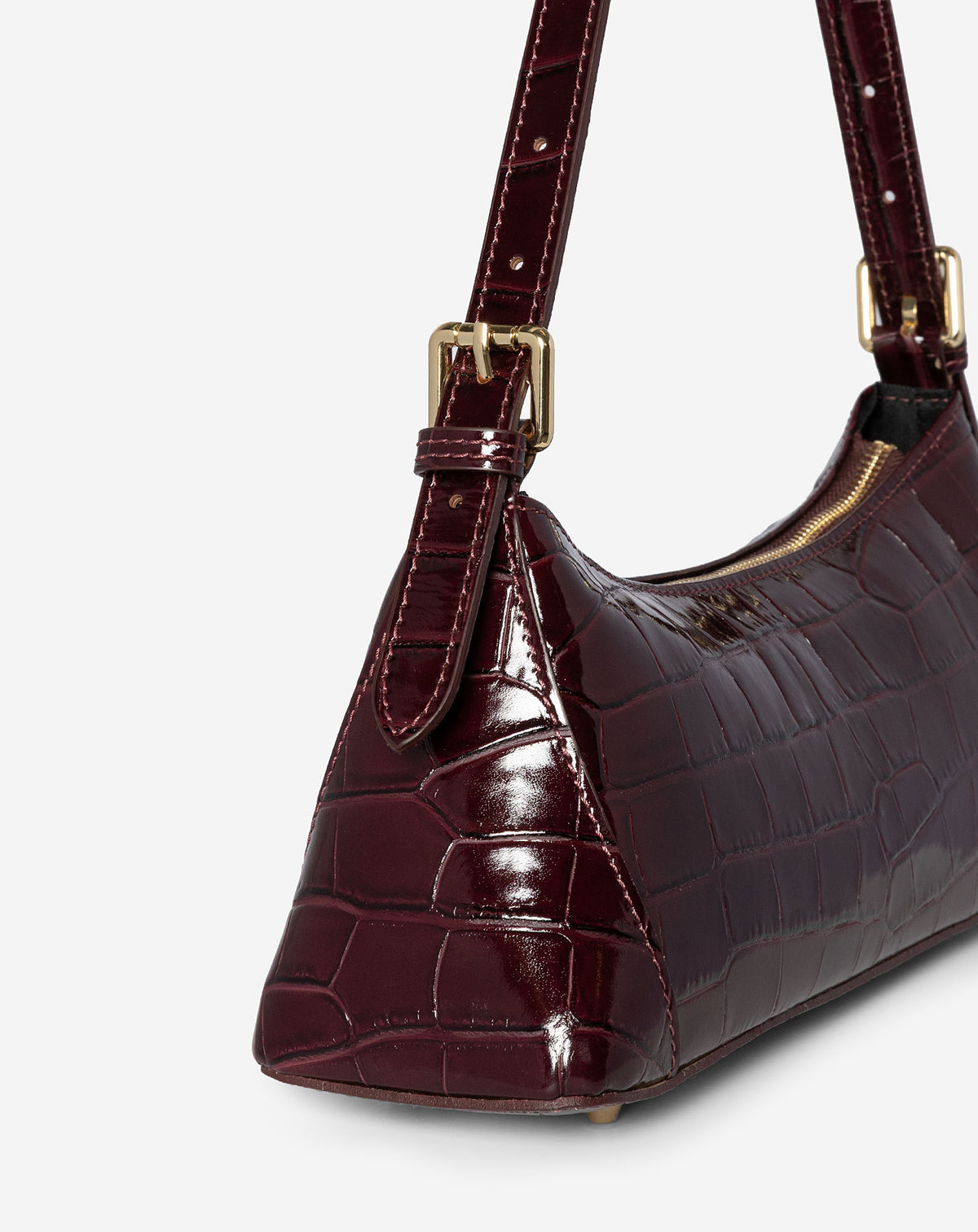 RUBY CROCO BAG BURGUNDY
