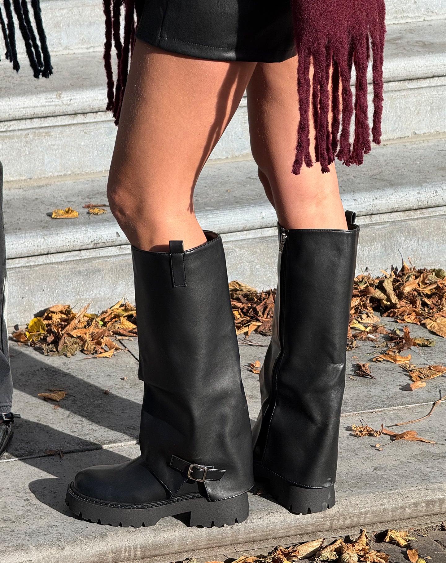 DAWN FLAP BOOTS ZWART