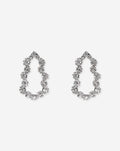 DROPPED DIAMOND EARRINGS SILVER 1